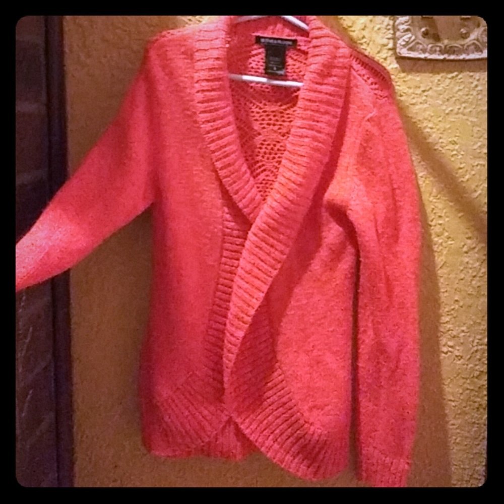Coral knitted cardigan